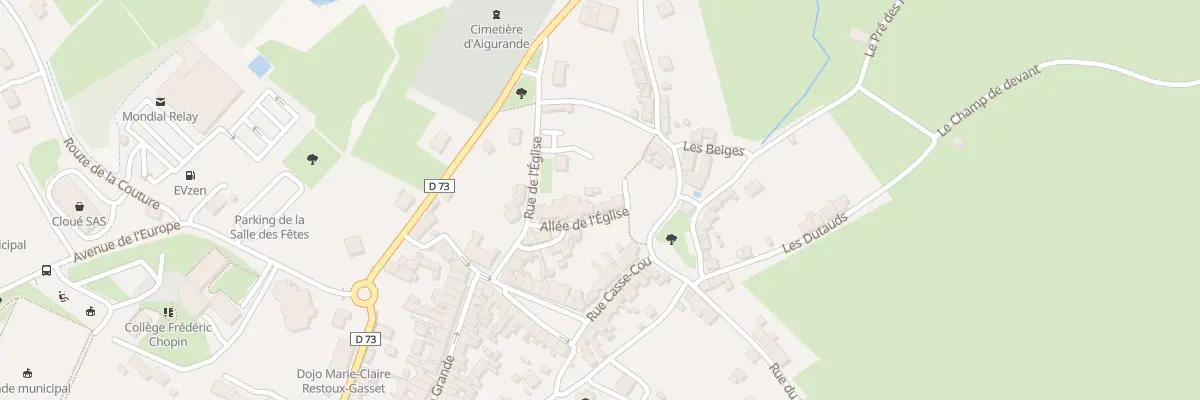 Plan du 5300 Rue de l’Eglise à Aigurande