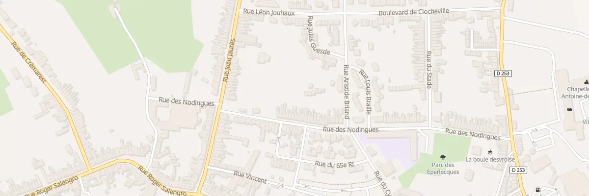 Plan du 94 Rue des Nodingues à Desvres