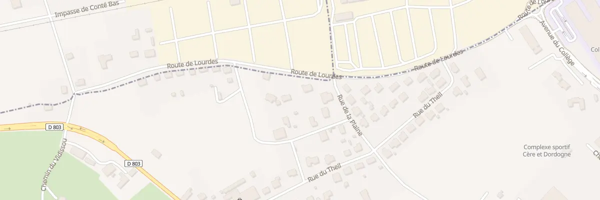 Plan du 442 Rte de Lourdes à Bretenoux