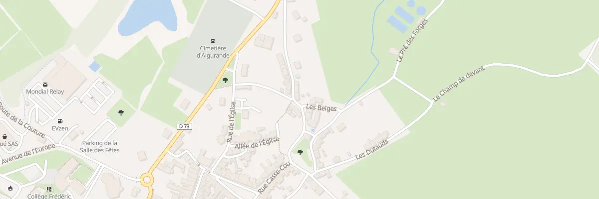 Plan du 2 Rue de l’Etang à Aigurande