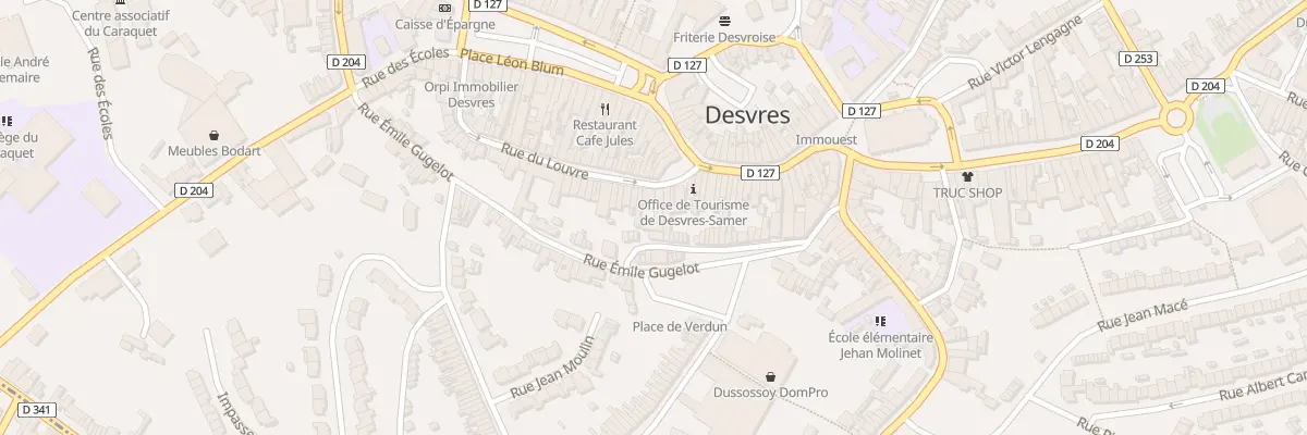 Plan du 7 Rue du Louvre à Desvres
