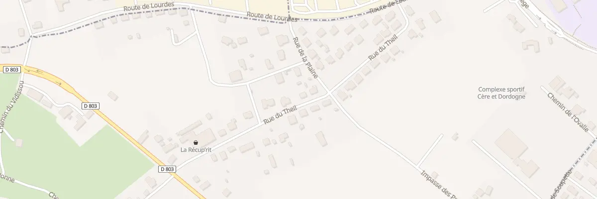 Plan du 5424 Rue du Theil à Bretenoux