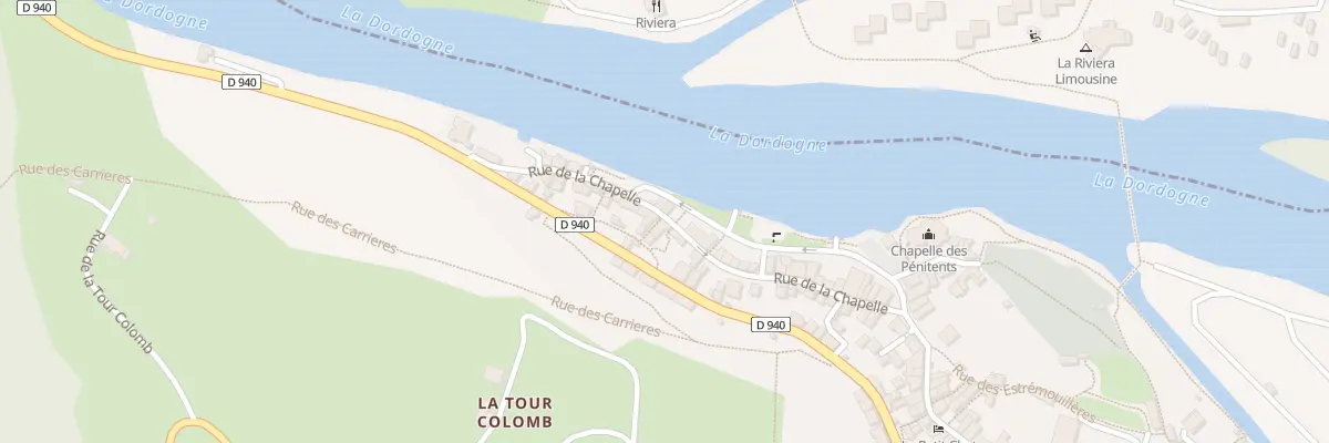 Plan de la Rue de la Chapelle à Beaulieu-sur-Dordogne
