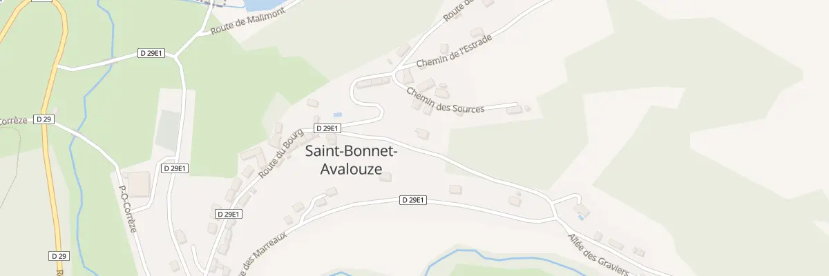 Plan du 18 Rue des Ecoles - Avalouze à Laguenne-sur-Avalouze