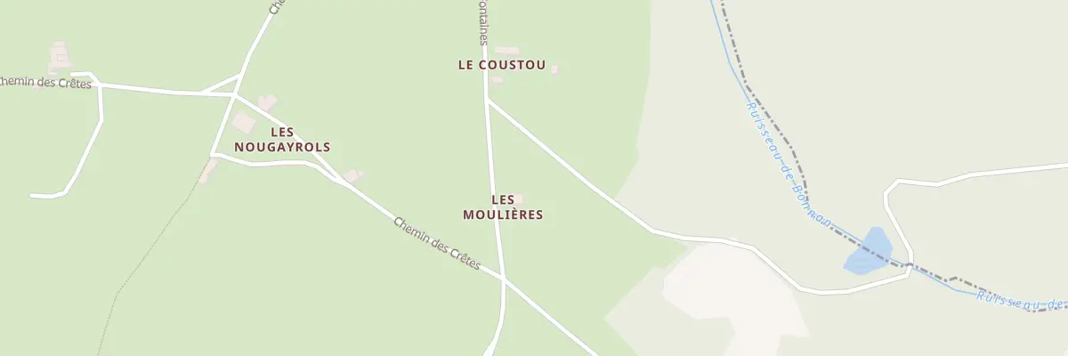 Plan du 5100 Les Moulieres à Roussayrolles