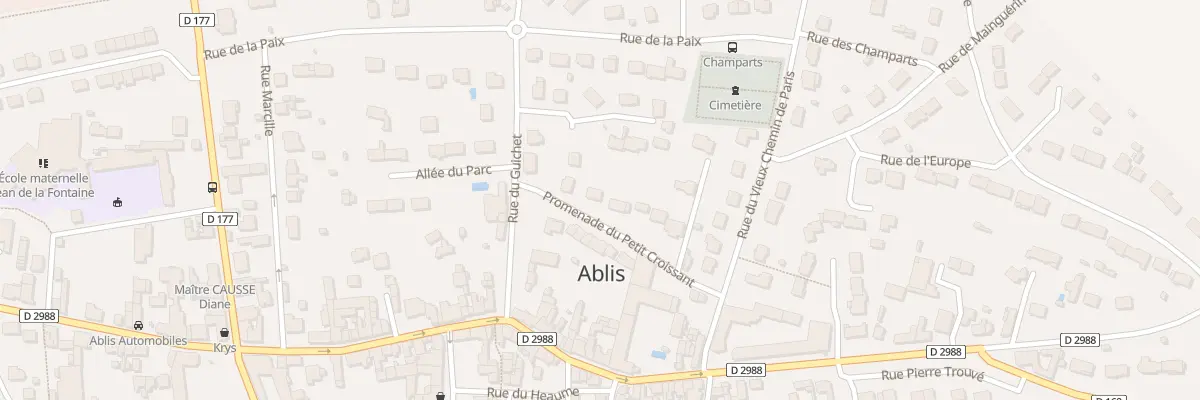 Plan du 13 Prom du Pt Croissant à Ablis