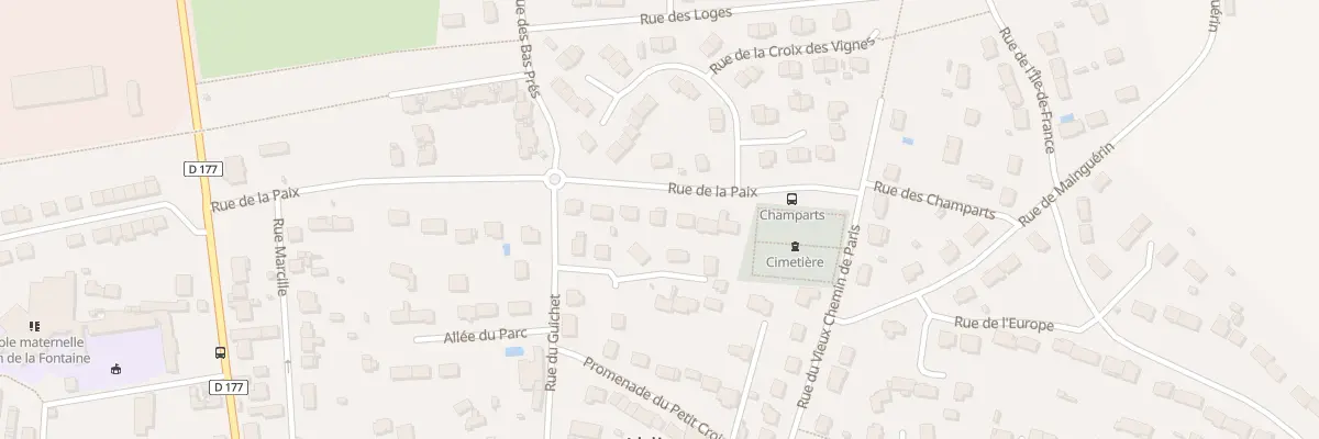 Plan du 23 Rue de la Paix à Ablis