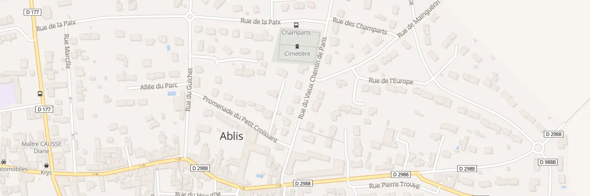 Plan du 9 Rue du Vieux Chem de Paris à Ablis