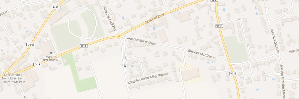 Plan du 108 Rue des Martinières à Saint-Hilaire-Saint-Mesmin