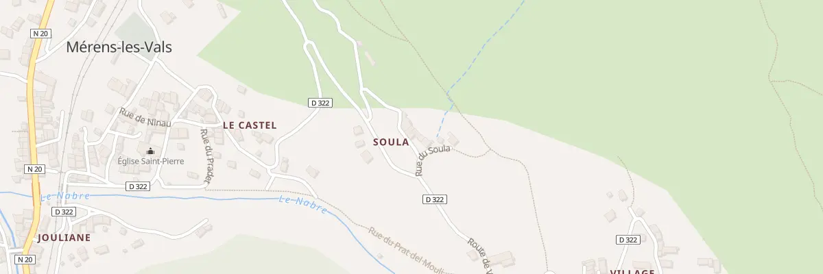 Plan du 454 Le Soula à Mérens-les-Vals
