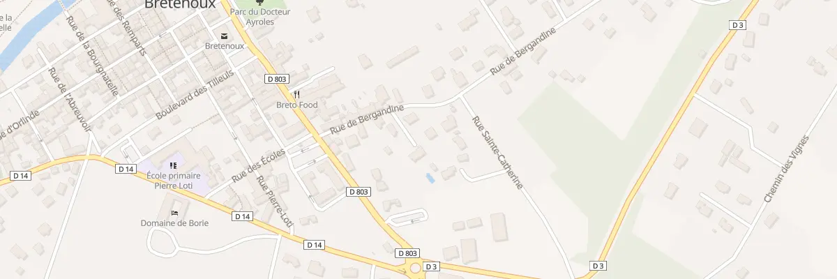 Plan du 5007 Rue de Bergandine à Bretenoux