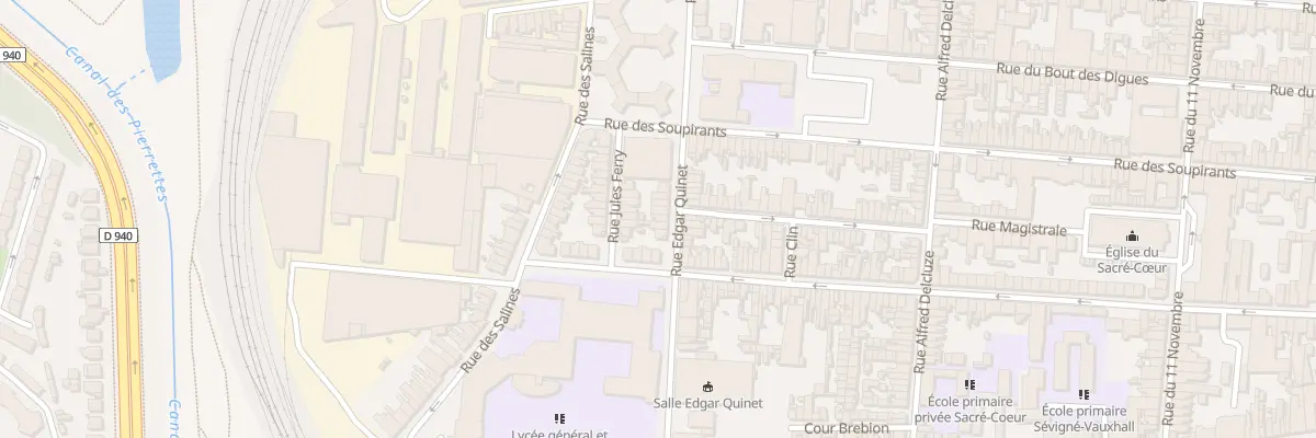 Plan du 9 Rue Edgar Quinet à Calais