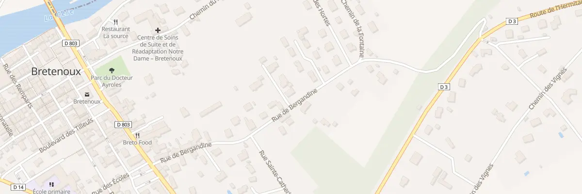 Plan du 5525 Rue de Bergandine à Bretenoux