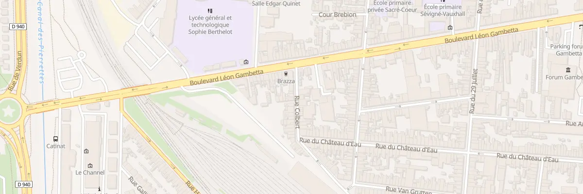 Plan du 2 Rue Colbert à Calais