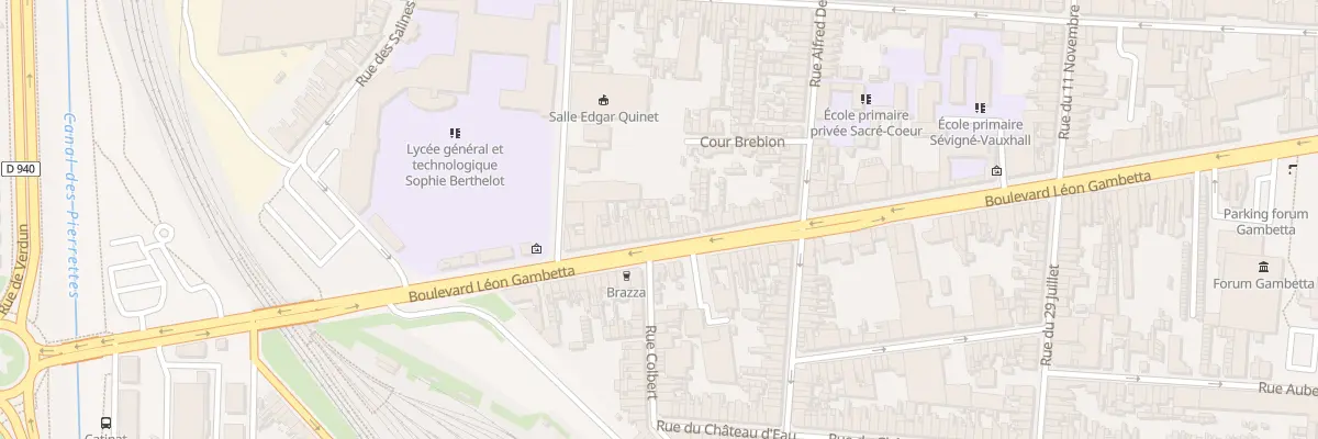 Plan du 204 Bd Gambetta à Calais