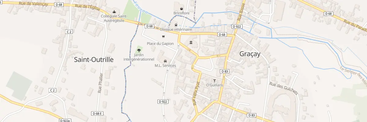 Plan du 23 Pl du Marché à Graçay