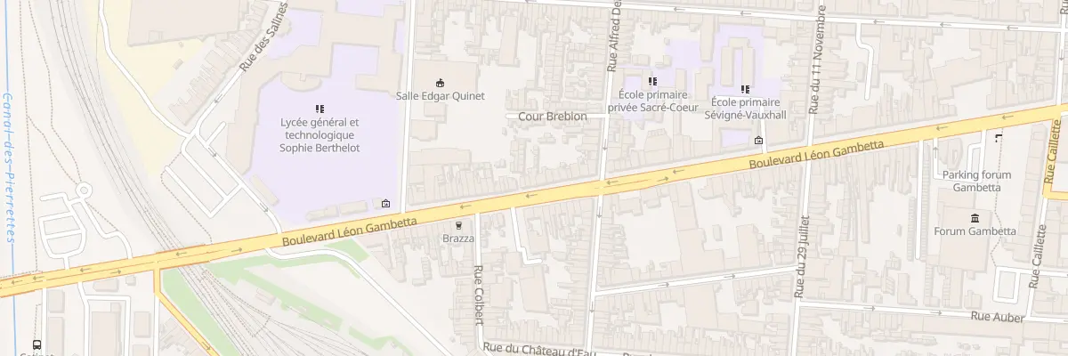 Plan du 188 Bd Gambetta à Calais
