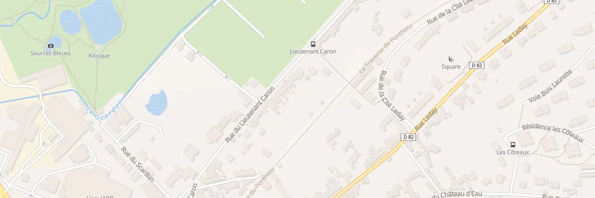 Plan du 92 Rue du Lieutenant Caron à Abbeville
