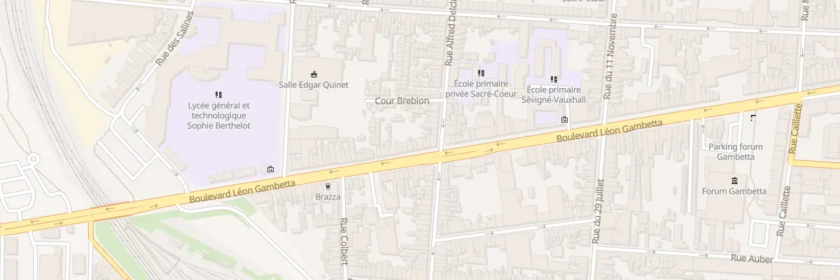 Plan du 176 Bd Gambetta à Calais