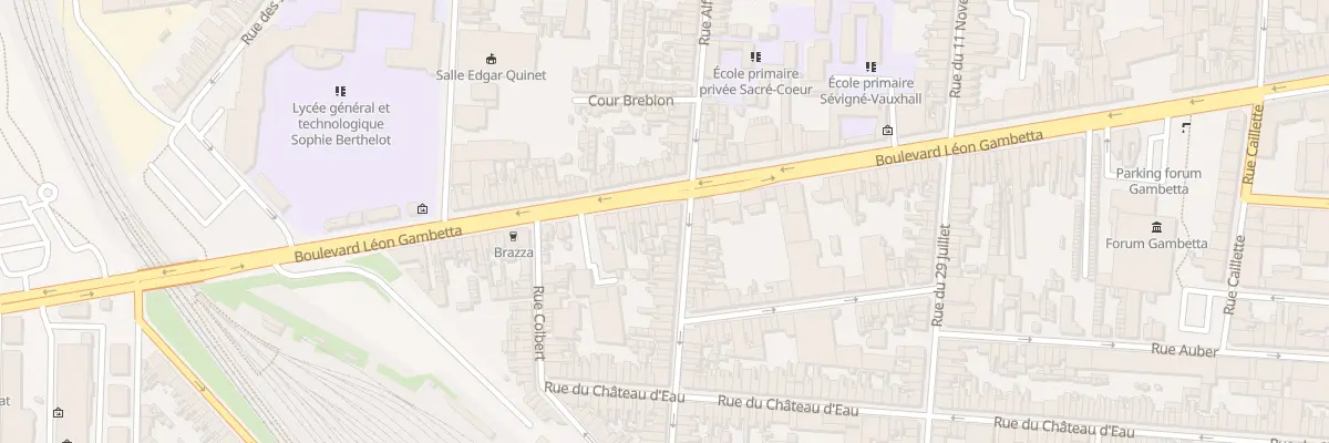 Plan du 117 Bd Gambetta à Calais