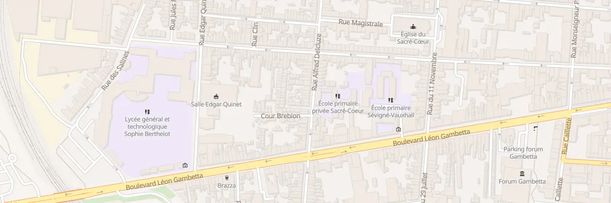Plan du 25 Rue Alfred Delcluze à Calais
