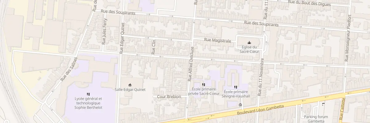 Plan du 119 Rue du Vauxhall à Calais