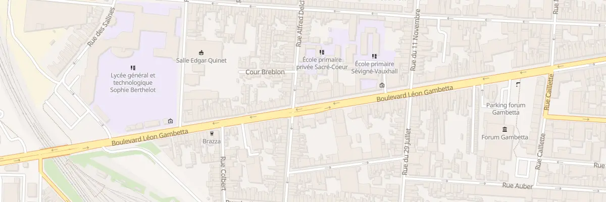 Plan du 166B Bd Gambetta à Calais