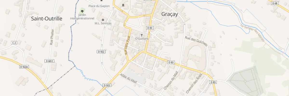 Plan du 1 Rue Ludovic Martinet à Graçay