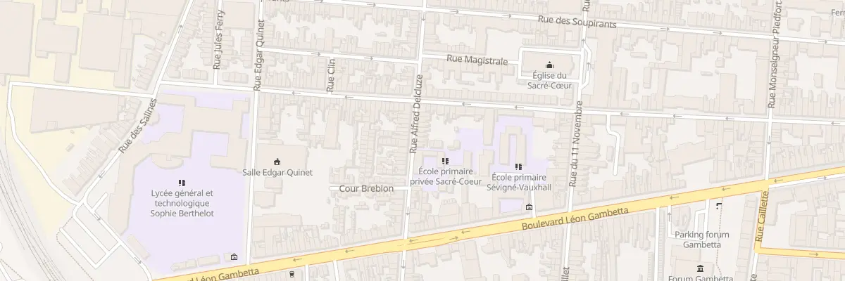 Plan du 28 Rue Alfred Delcluze à Calais