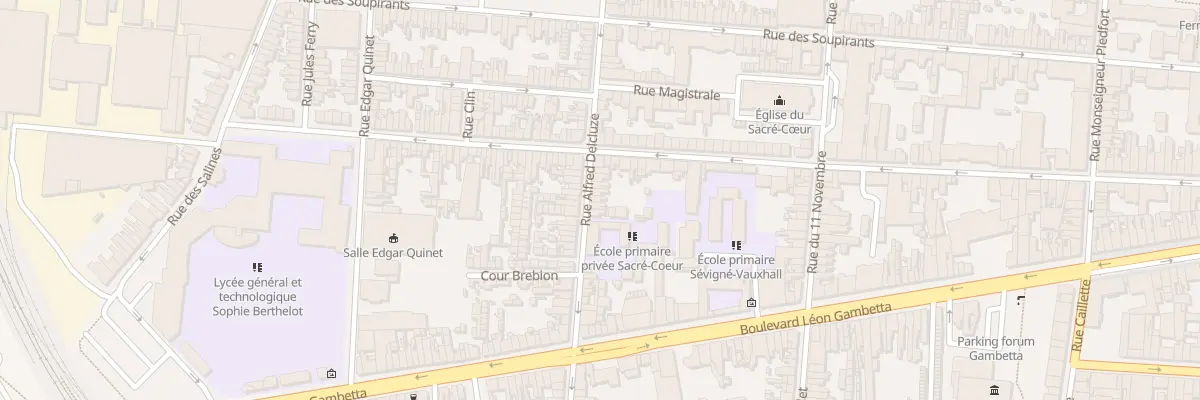 Plan du 30 Rue Alfred Delcluze à Calais