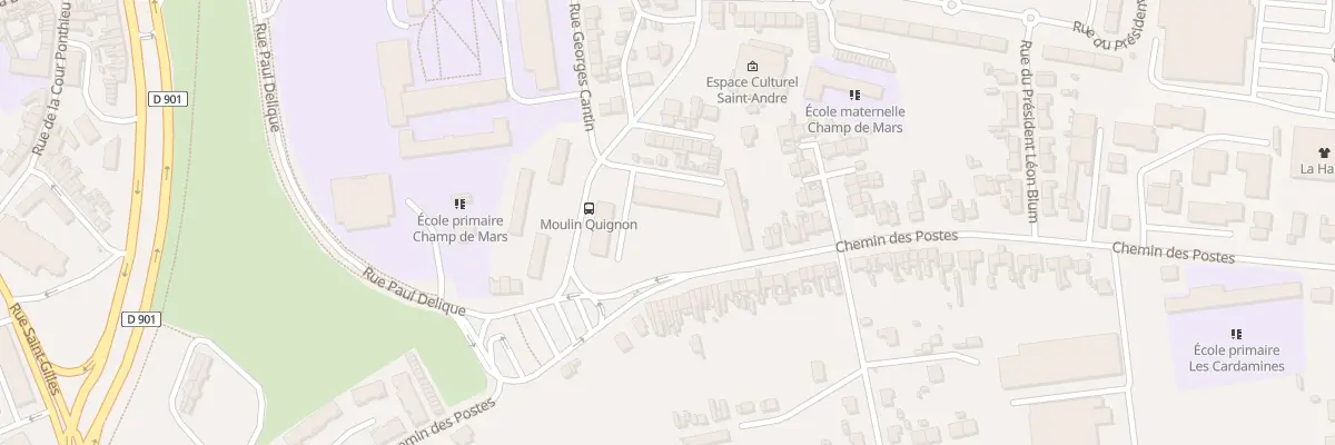 Plan du 75 Rue du Moulin Quignon à Abbeville