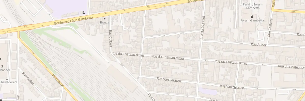 Plan du 170 Rue du Chateau d’Eau à Calais