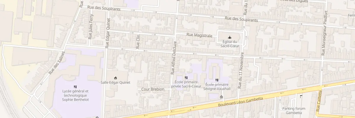 Plan du 38 Rue Alfred Delcluze à Calais