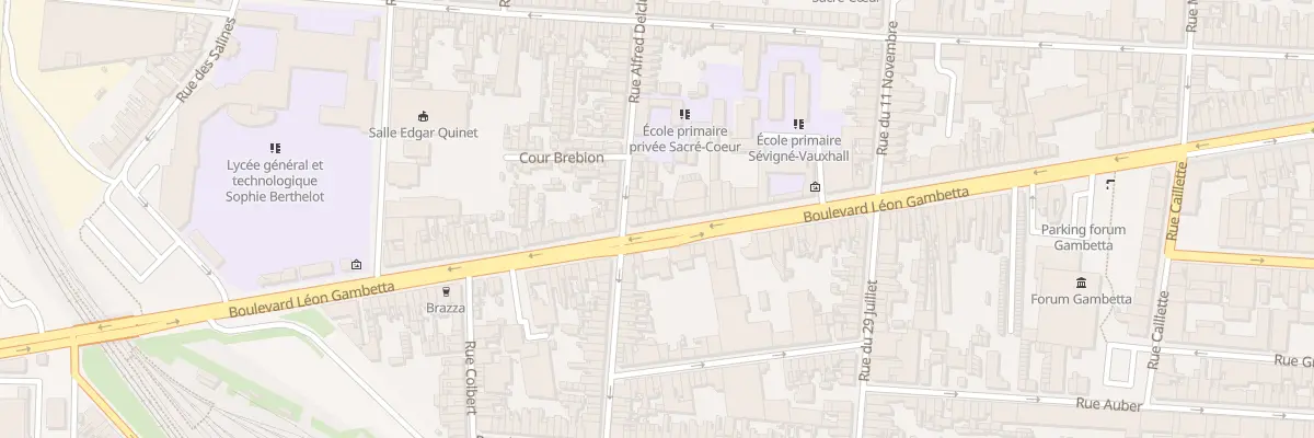 Plan du 164 Bd Gambetta à Calais