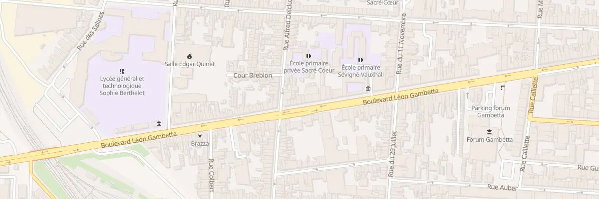 Plan du 162 Bd Gambetta à Calais