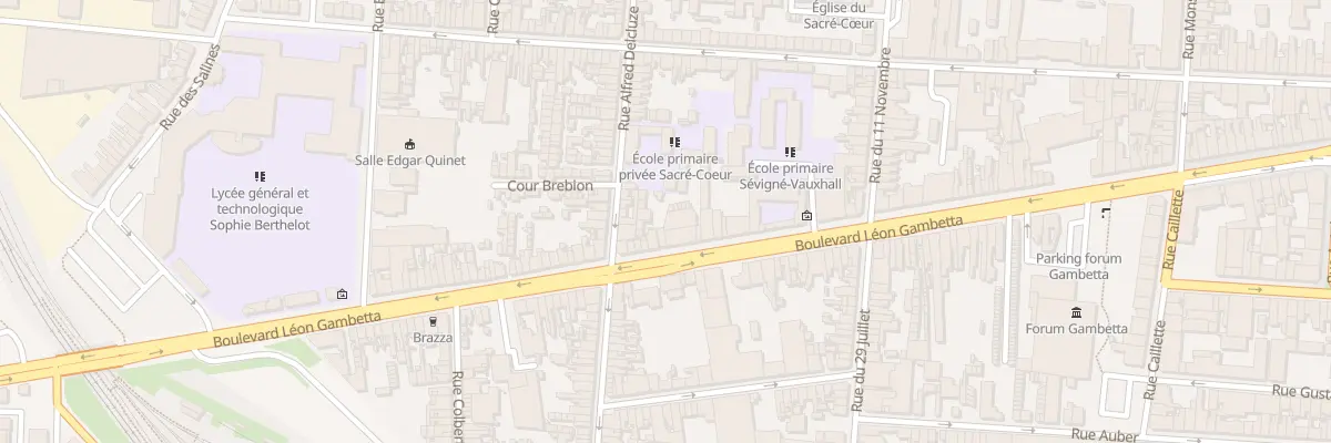 Plan du 158 Bd Gambetta à Calais
