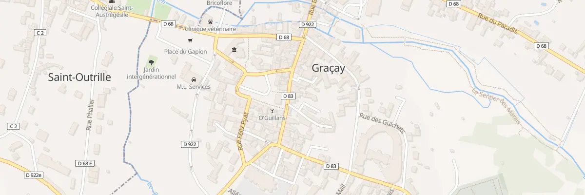 Plan du 14 Rue Ludovic Martinet à Graçay
