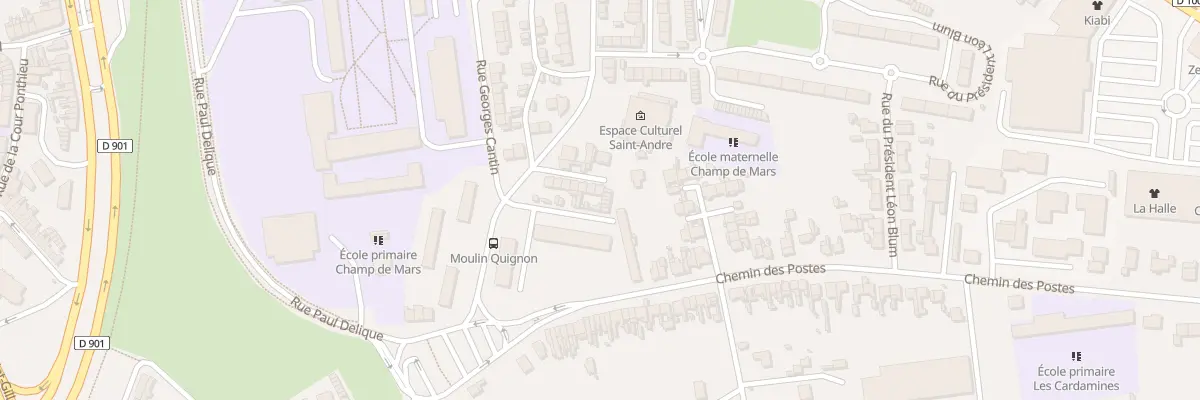 Plan du 55 Rue du Moulin Quignon à Abbeville