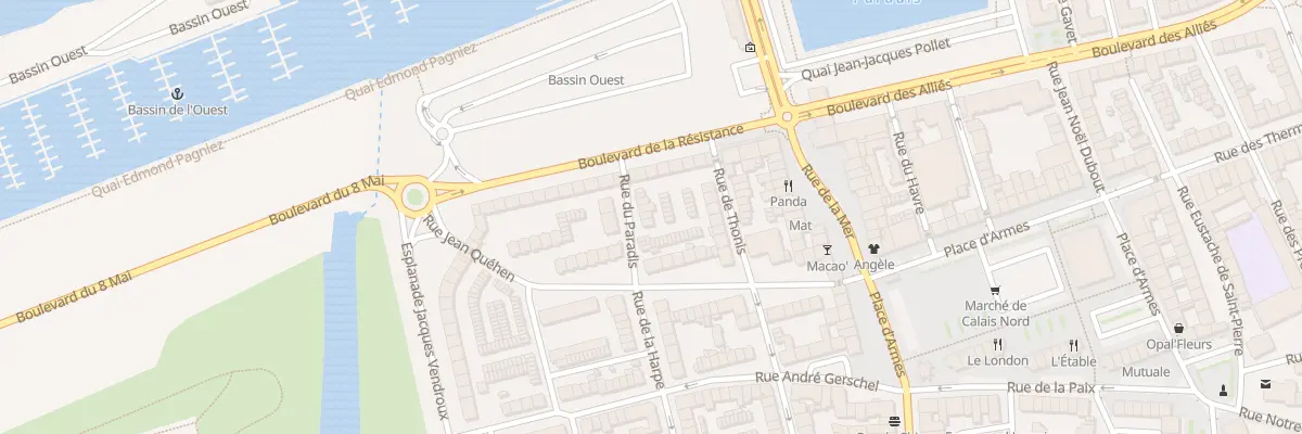 Plan du 8 Rue du Paradis à Calais