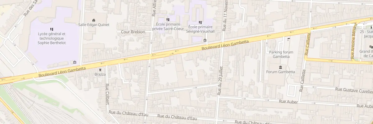 Plan du 97 Bd Gambetta à Calais