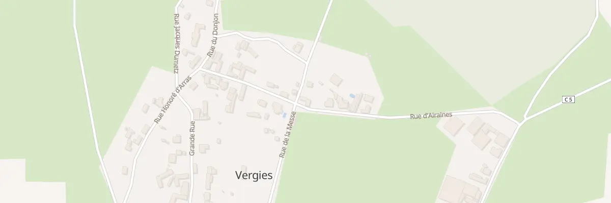 Plan du 256 Rue de la Messe à Vergies