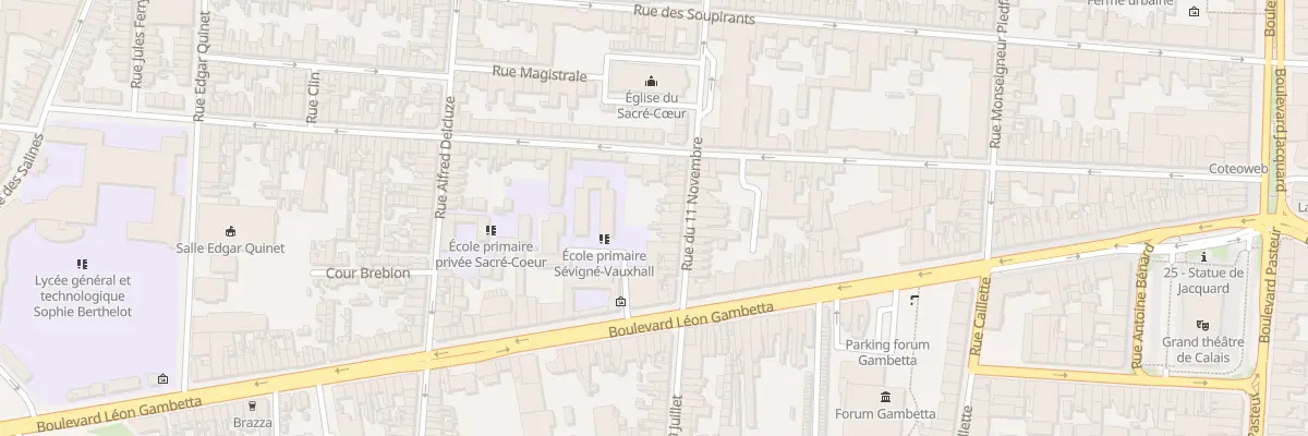 Plan du 13 Rue du Onze Novembre à Calais