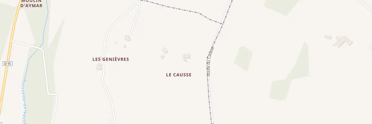 Plan du 5025 Le Causse au Verdier