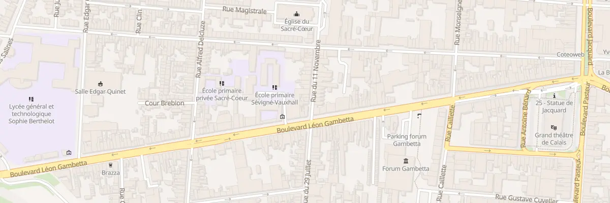 Plan du 1 Rue du Onze Novembre à Calais