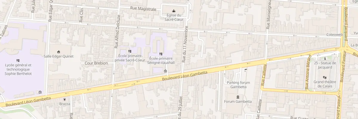 Plan du 3 Rue du Onze Novembre à Calais