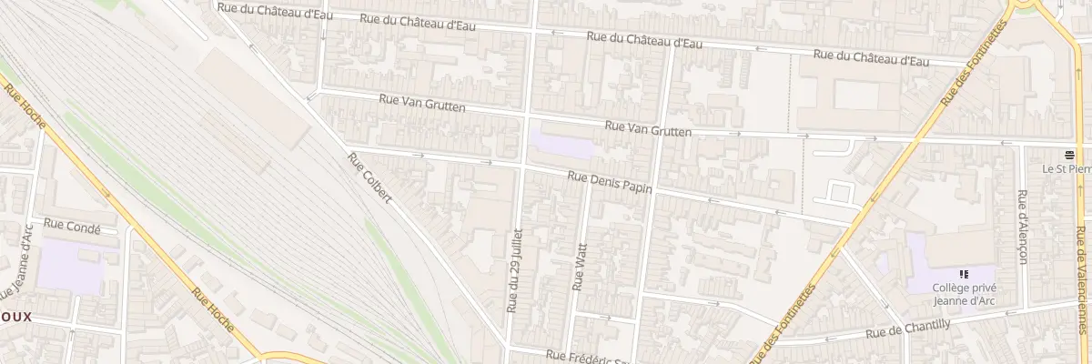 Plan du 75 Rue Denis Papin à Calais