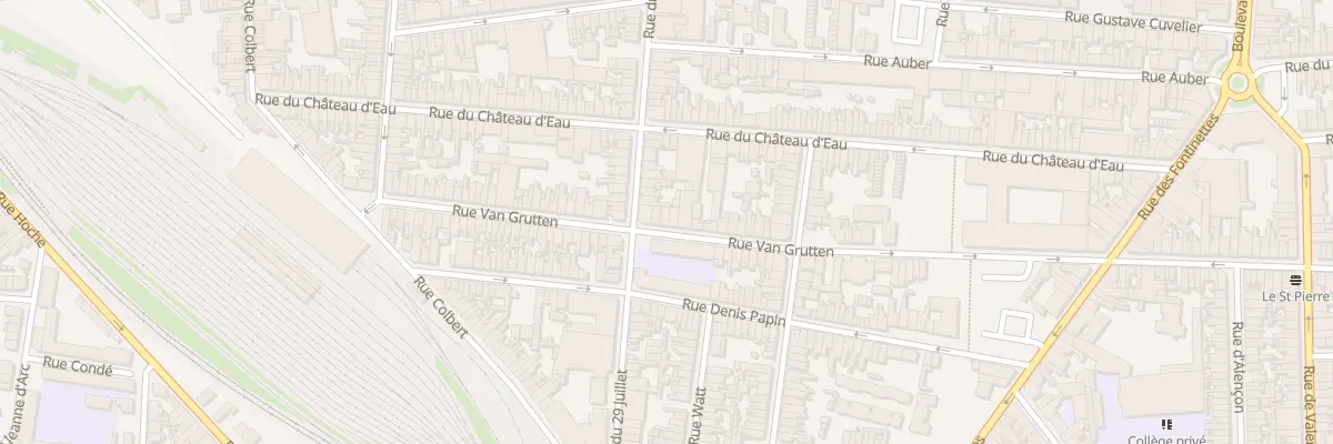 Plan du 72 Rue Van Grutten à Calais