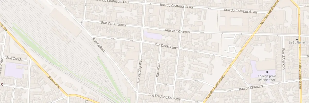 Plan du 2 Rue Watt à Calais