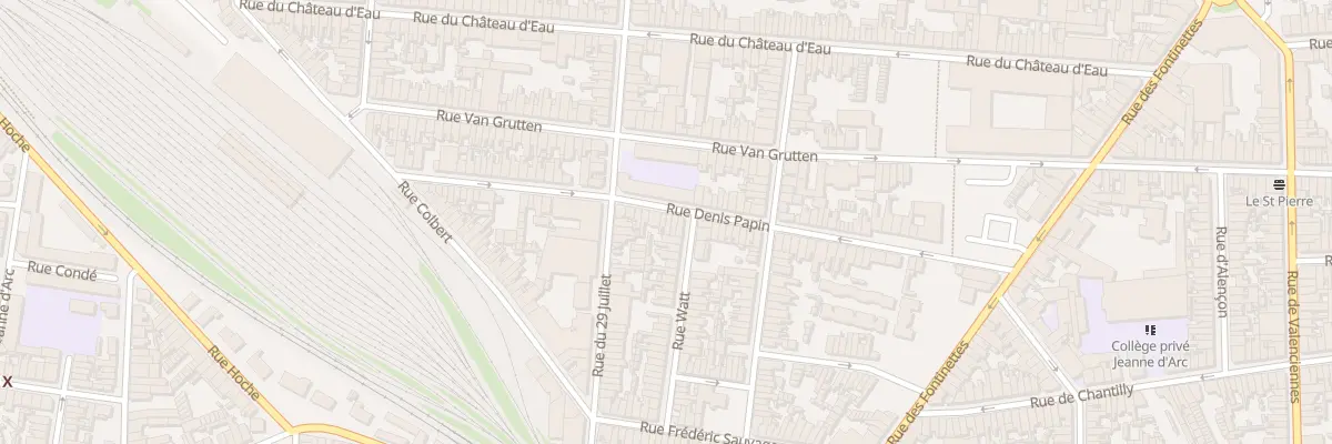 Plan du 69 Rue Denis Papin à Calais
