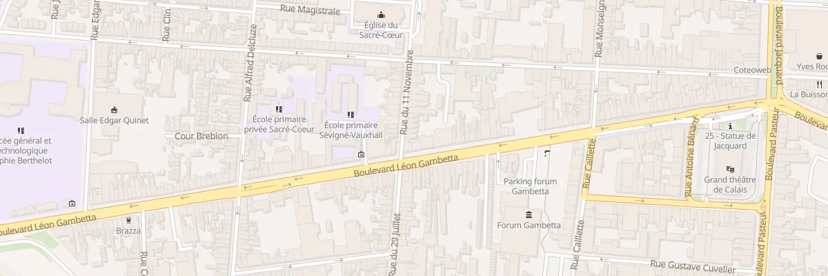 Plan du 4 Rue du Onze Novembre à Calais